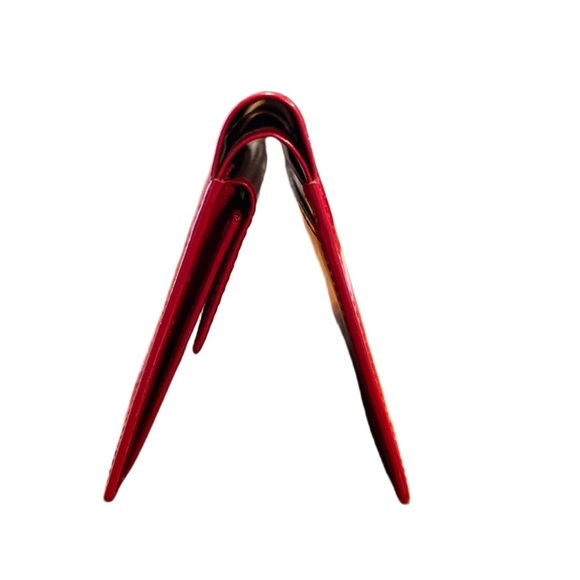 Burberry Novacheck red leather wallet with change purse. Includes COA WLT2 - Picture 8 of 11